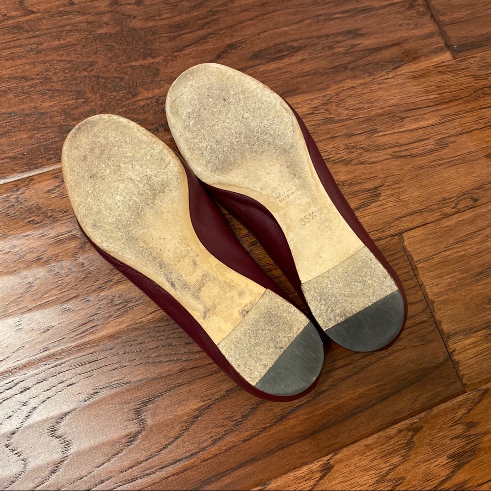 Chloe ‘Lauren’ ballerinas in Bordeaux - Picture 6 of 8